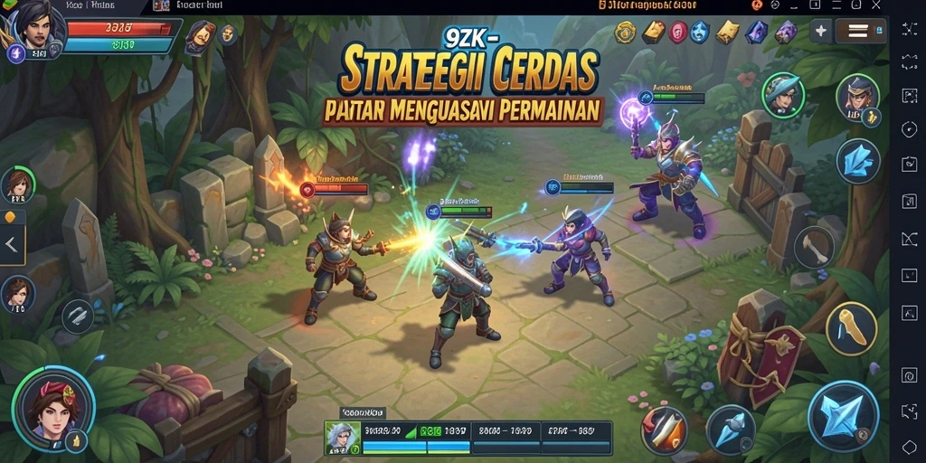 Tangkapan layar utama 9ZK menunjukkan intensitas pertempuran strategi.