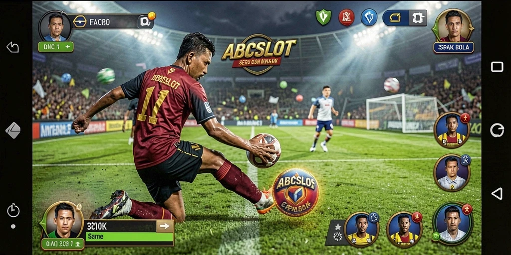 Tampilan menarik dari gameplay sepak bola ABCSLOT.