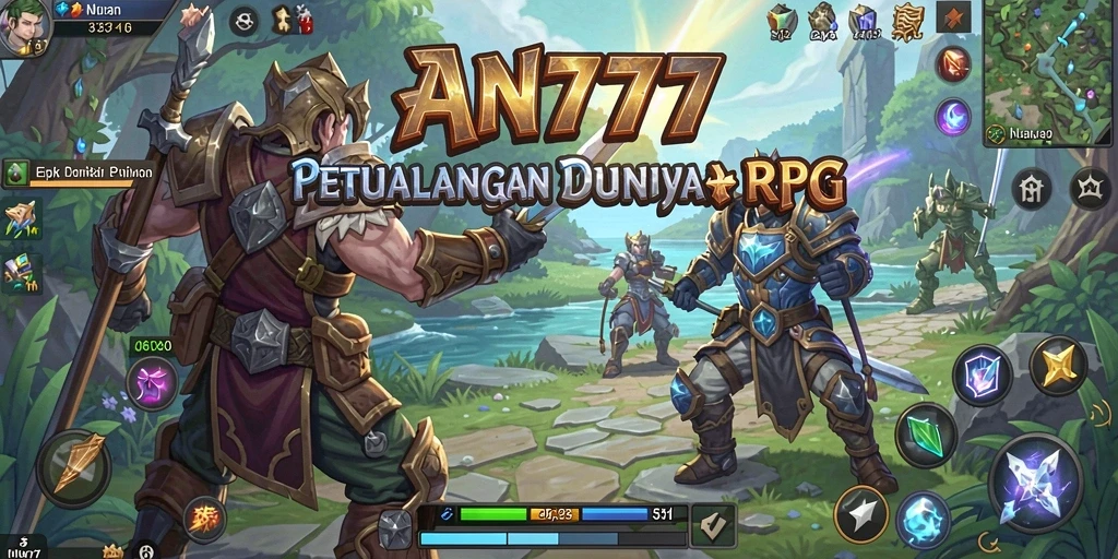 Screenshot gameplay AN777 menampilkan karakter beraksi dalam dunia RPG yang menakjubkan.