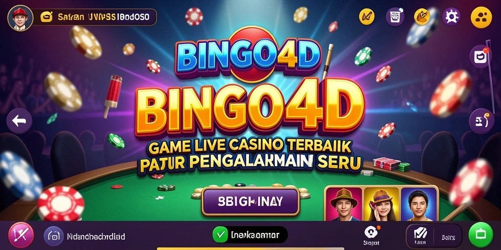 Tampilan menarik dari gameplay BINGO4D Live Casino yang seru.