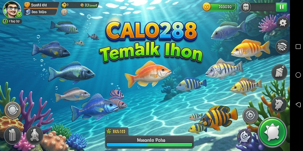 Tampilan gameplay menarik dari CALO288 saat menembak ikan.