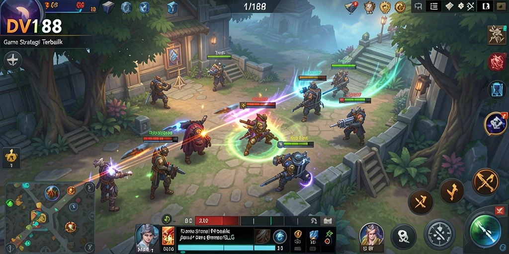 Tampilan gameplay yang menegangkan dan strategi mendalam di DV188.