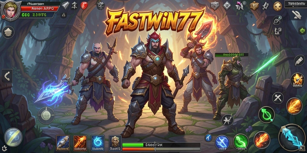 Menampilkan aksi seru dalam gameplay ARPG FASTWIN77.