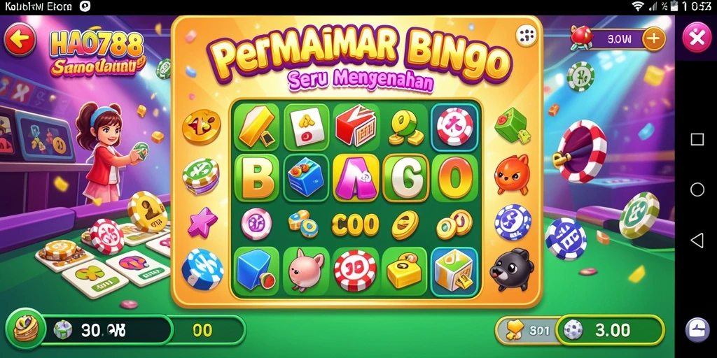 Tampilan gameplay seru HAO788 dalam permainan Bingo yang mendebarkan.
