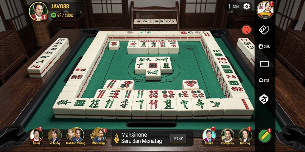 Screenshot gameplay JAVO88 yang menampilkan keseruan permainan Mahjong.
