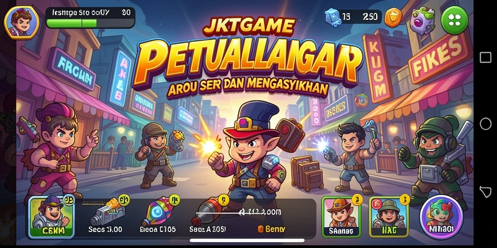 Tampilan gameplay JKTGAME yang penuh aksi dan tantangan seru.