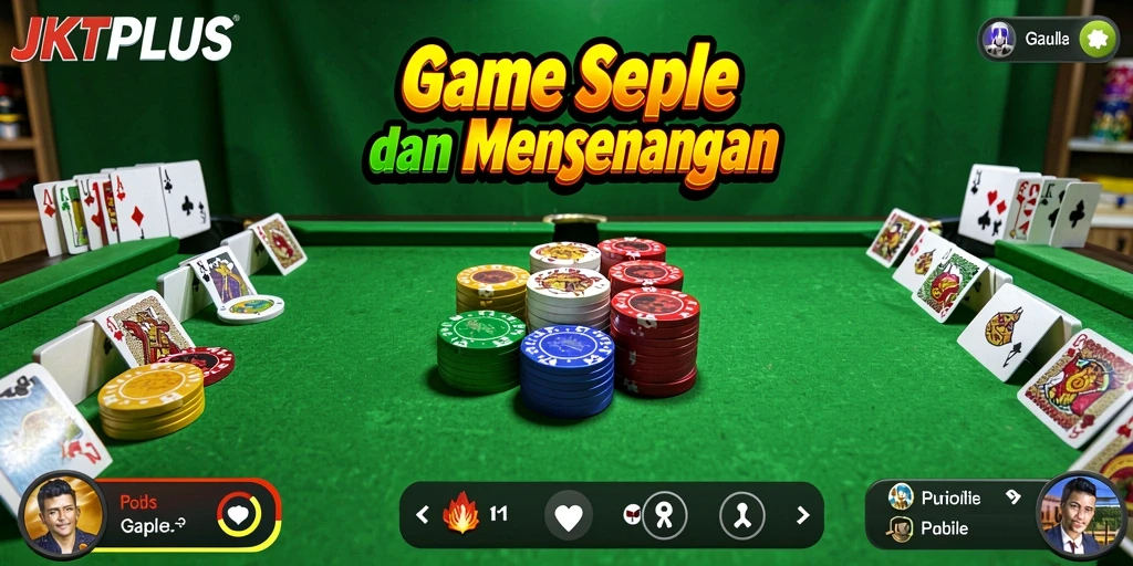 Tampilan gameplay JKTPLUS yang menarik dan penuh aksi Gaple.