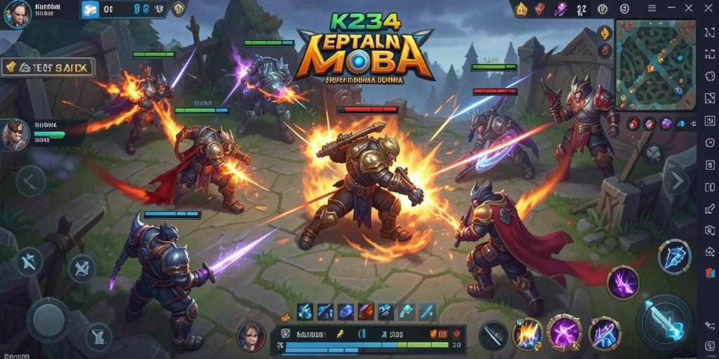 Tampilan gameplay K234 yang seru dan menarik dalam pertempuran MOBA.