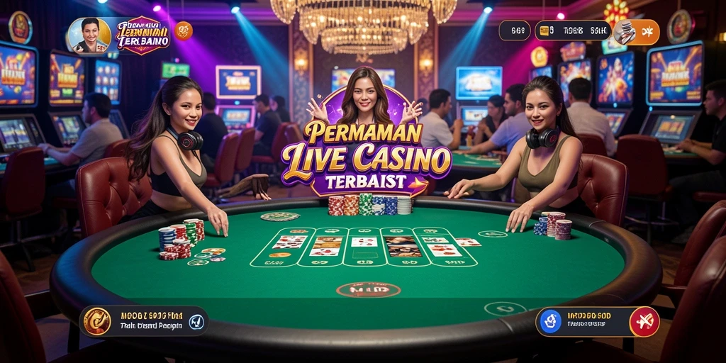Tampilan gameplay Live Casino yang mendebarkan dan interaktif.