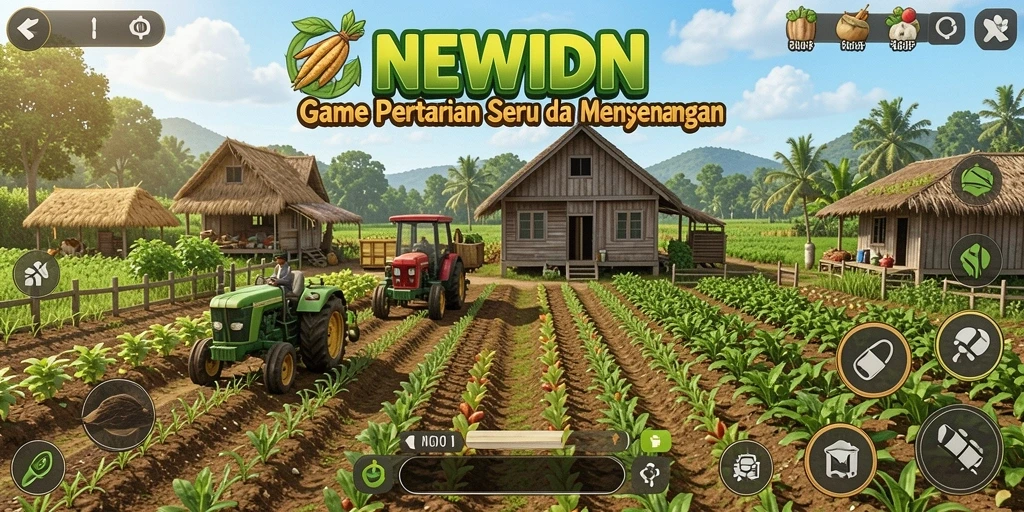 Tangkapan layar gameplay <strong>NEWIDN</strong> menampilkan aktivitas pertanian yang menarik.