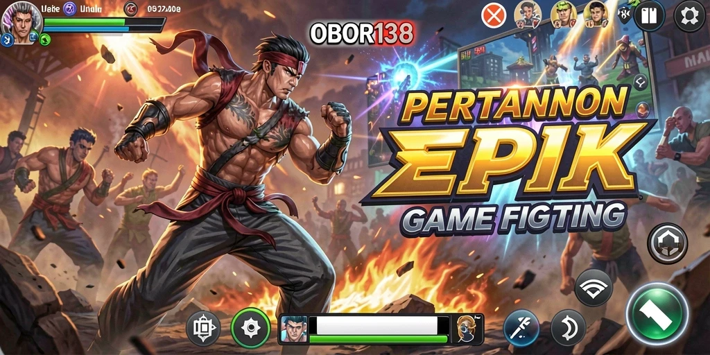 Screenshot gameplay OBOR138 menampilkan aksi bertarung yang mendebarkan.