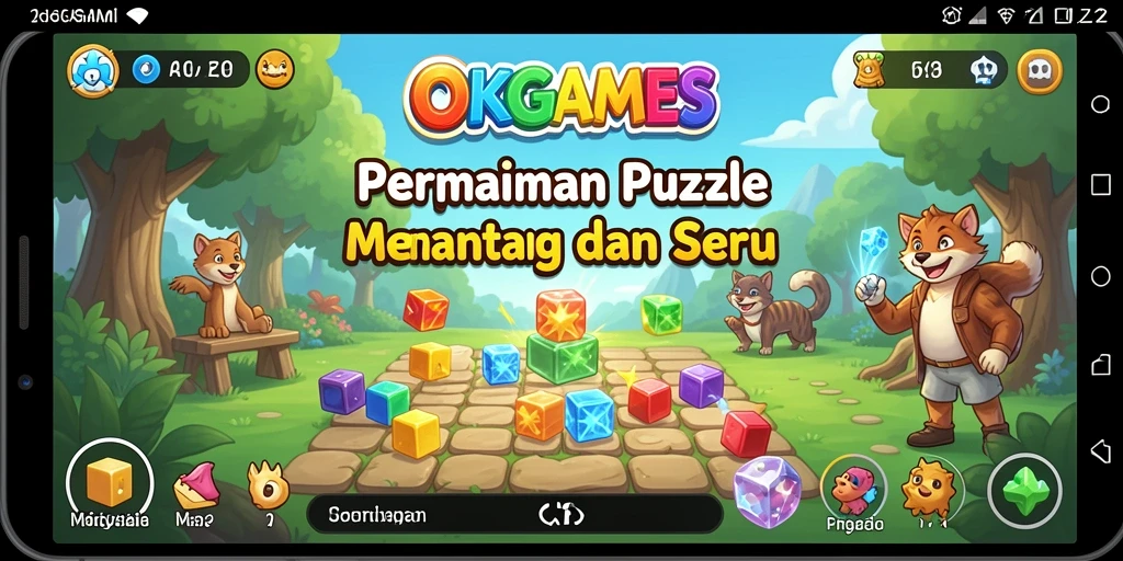 Gameplay seru dalam OKGAMES yang menjadikan puzzle semakin menarik.
