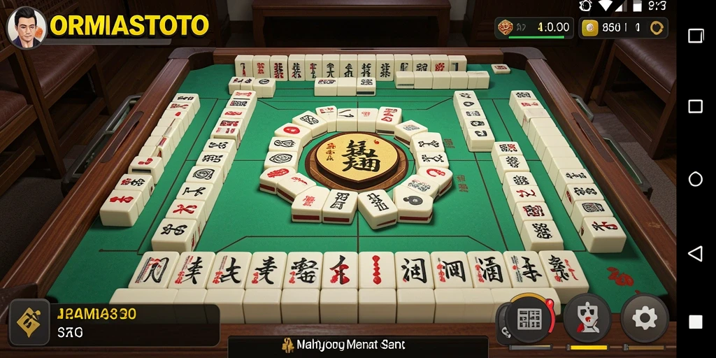 Screenshot utama ORMASSTOTO menampilkan gameplay Mahjong yang mendebarkan.