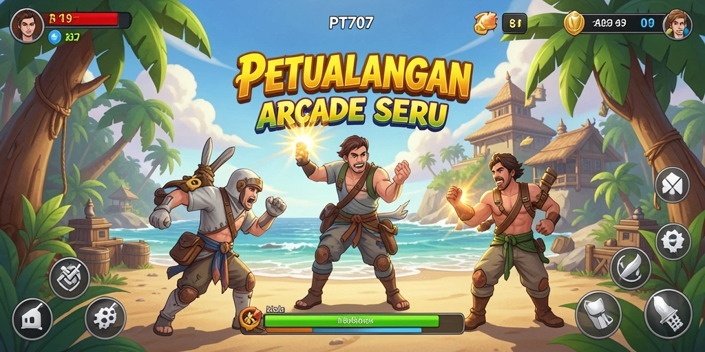 Tampilan gameplay PT707 yang seru dan menantang.