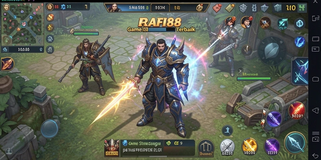 Screenshot gameplay RAFI88 dengan aksi pertempuran yang intens.