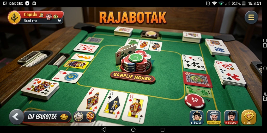 Gameplay seru dari RAJABOTAK menampilkan keseruan permainan Gaple.