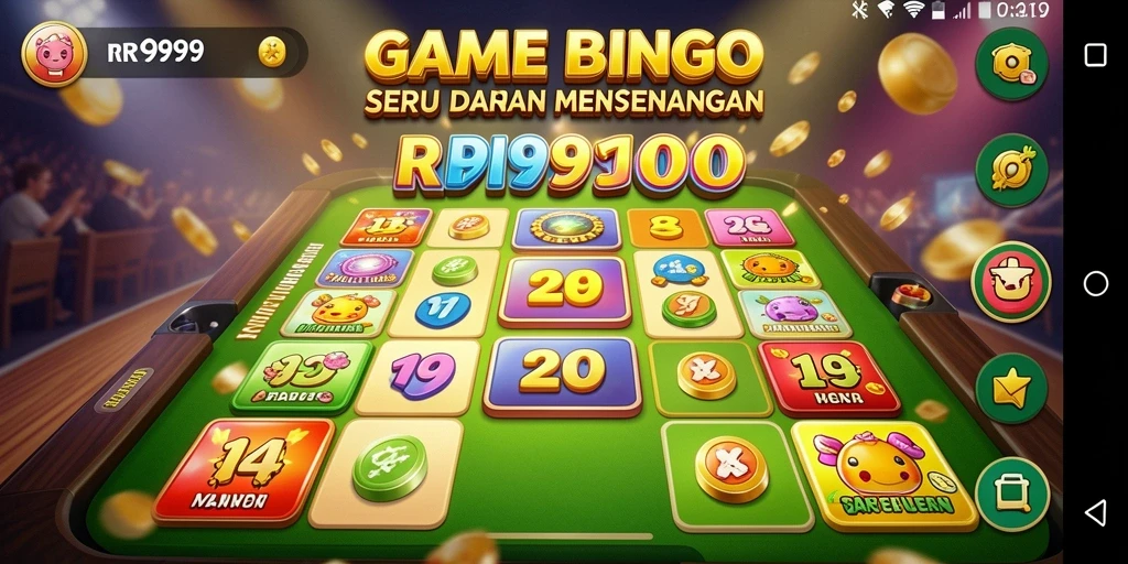 Screenshot gameplay RR999 menampilkan keseruan permainan Bingo yang interaktif.