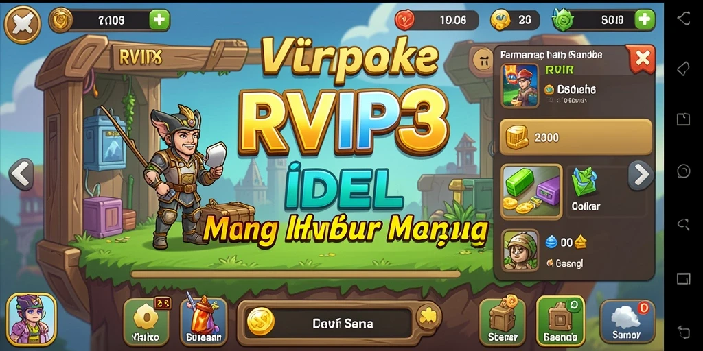 Screenshot utama RVIP3 menampilkan gameplay Idle yang seru dan mengasyikkan.