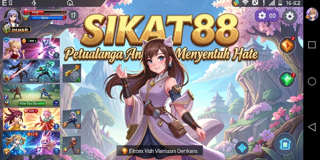 Tangkapan layar utama SIKAT88 menunjukkan gameplay yang penuh warna dan dinamis.