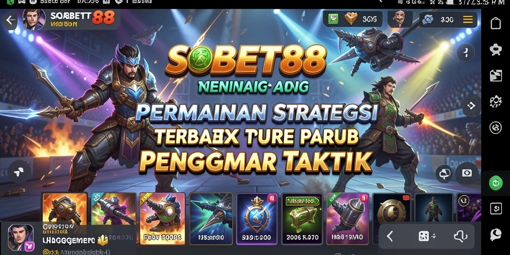 Tangkapan layar utama SOBET88 menunjukkan aksi strategis yang mendebarkan.