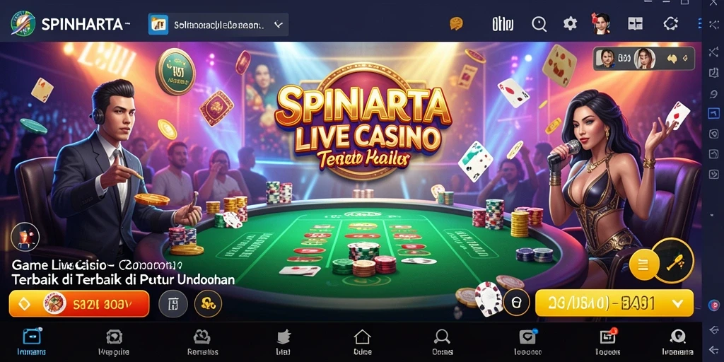 Tampilan gameplay SPINHARTA yang menarik dan interaktif.