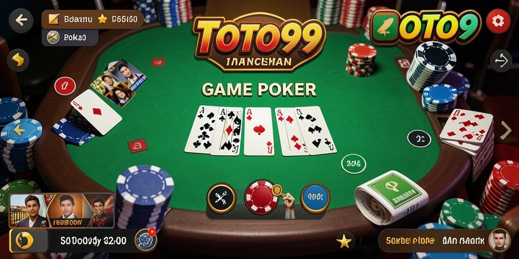 Tangkapan layar gameplay Poker yang menarik di TOTO99.