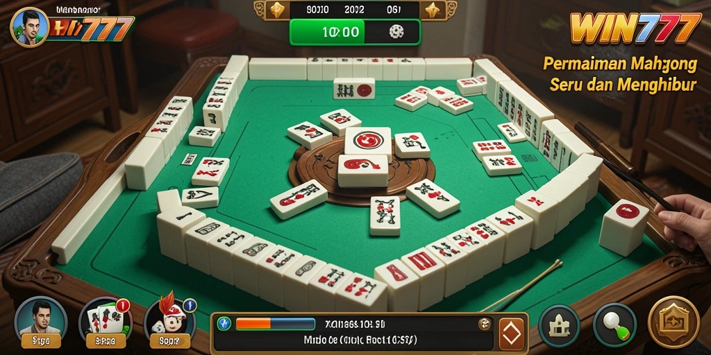 Tampilan gameplay <strong>WIN777</strong> yang seru saat mencocokkan ubin Mahjong.