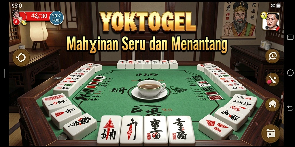 Screenshot gameplay YOKTOGEL menampilkan aksi seru pemadanan ubin Mahjong.